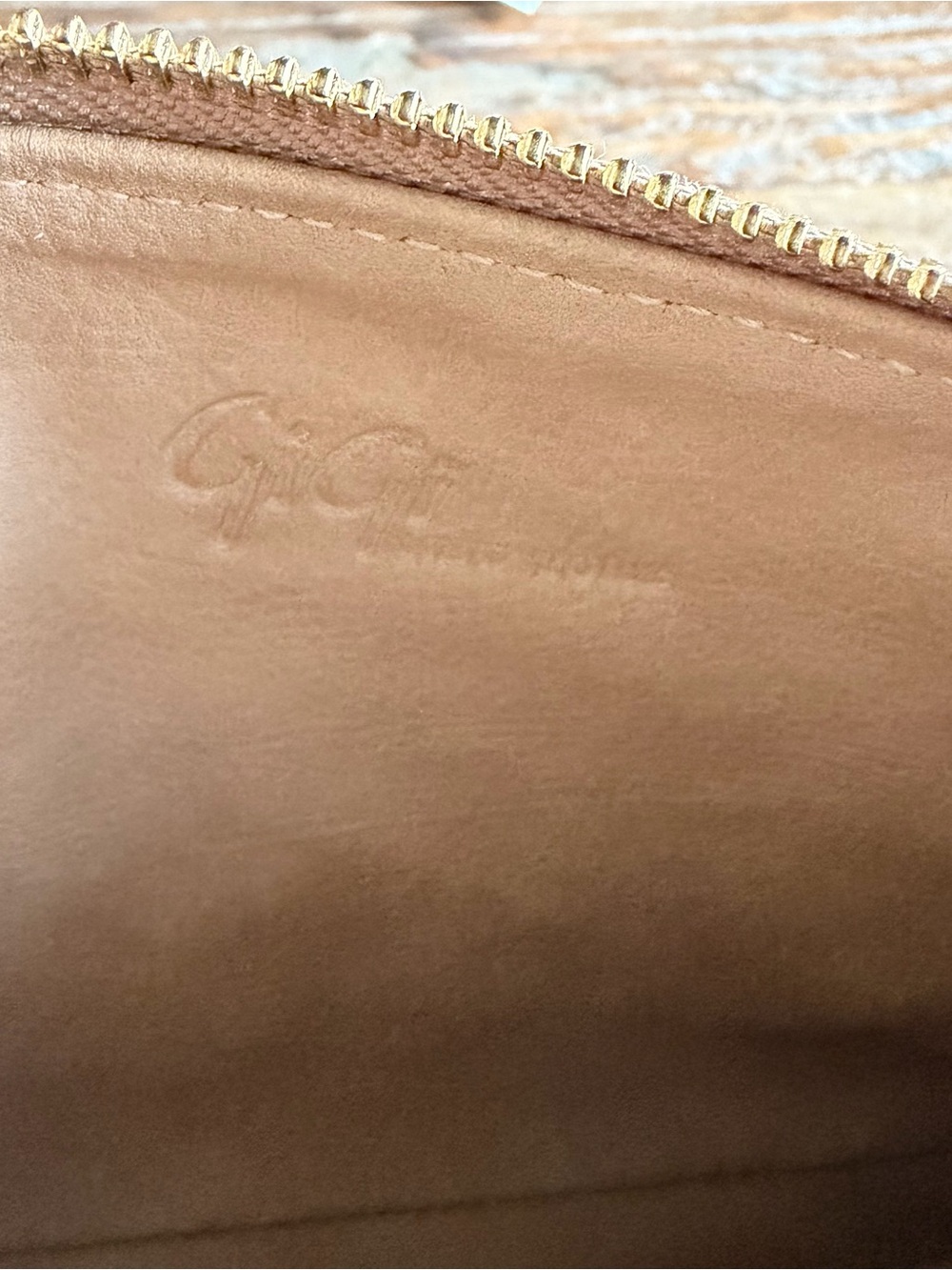 GiGi New York Light Taupe Snake-Embossed Leather Clutch with Tassel - Picture 5 of 15
